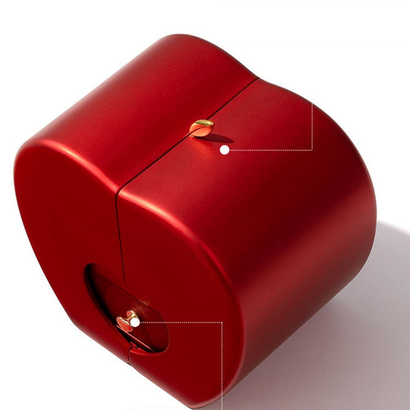 Fashion Jewelry Box Red Apple Christmas day Gift Necklace Eternal Rose For Girl Mother's Day Valentine's Day Gifts With Artificial Flower Rose Flower Jewelry Box